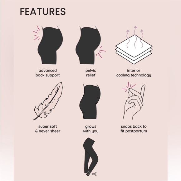 The GLOWE Collection Maternity Leggings Tights capri - Picture 5 of 10